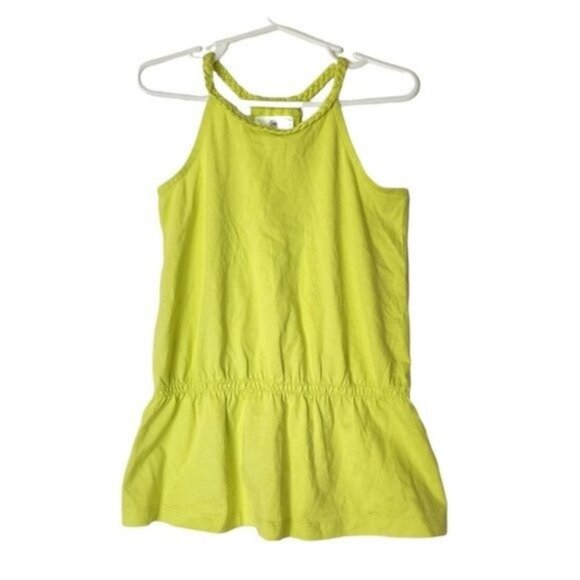 Hanna Andersson Green Tank Top Racerback Peplum size 100 4 Years NWT - Picture 2 of 6